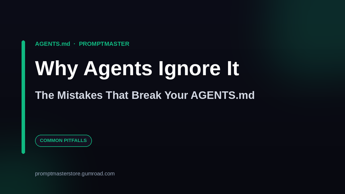 Why Your Agent Ignores Your AGENTS.md (And How to Fix It)