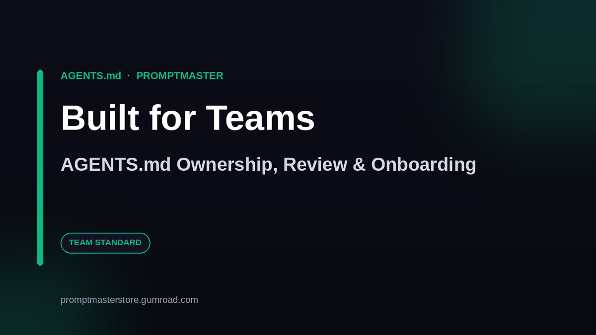 AGENTS.md for a Team: Ownership, Review and Onboarding