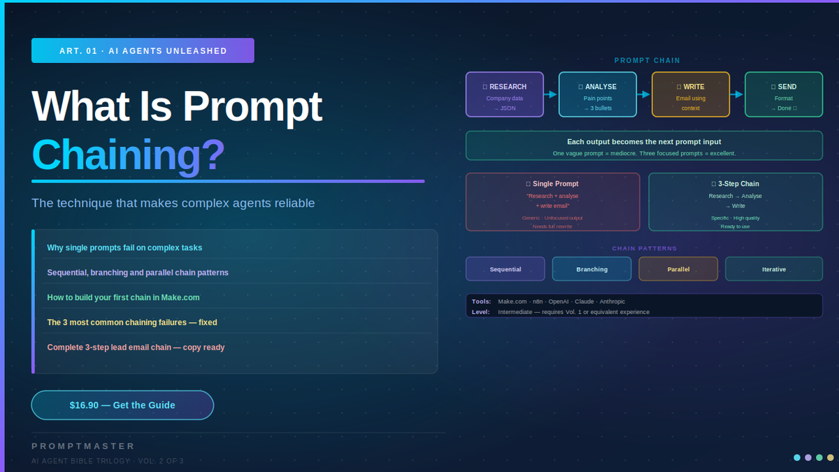 What Is Prompt Chaining? The Technique That Makes Complex Agents Reliable