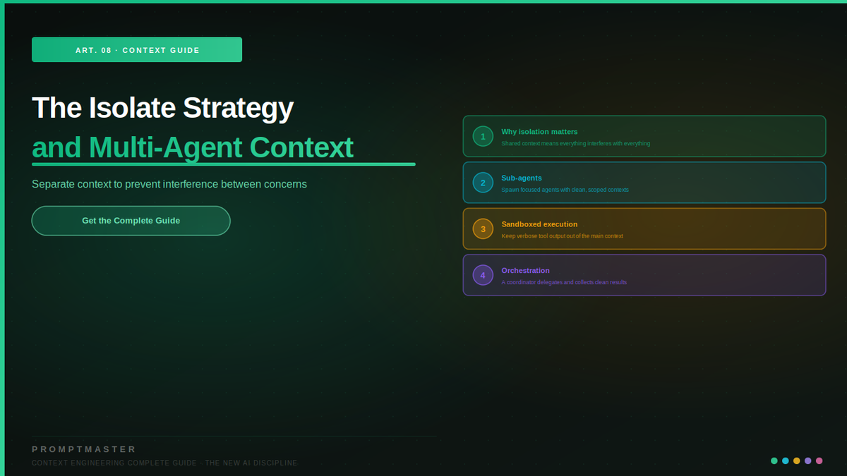 The Isolate Strategy and Multi-Agent Context
