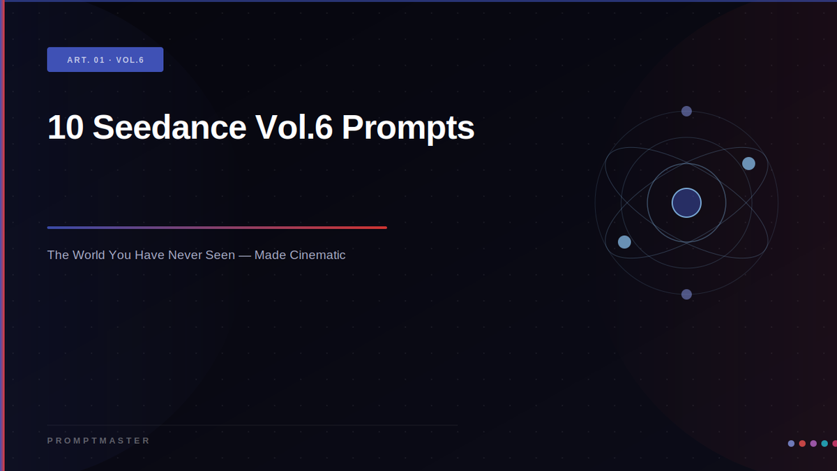 10 Seedance 2.0 Vol.6 Prompts — The World You Have Never Seen Made Cinematic