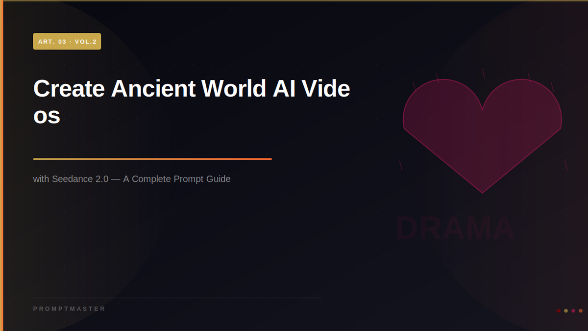 Create Ancient World AI Videos with Seedance 2.0: A Complete Prompt Guide