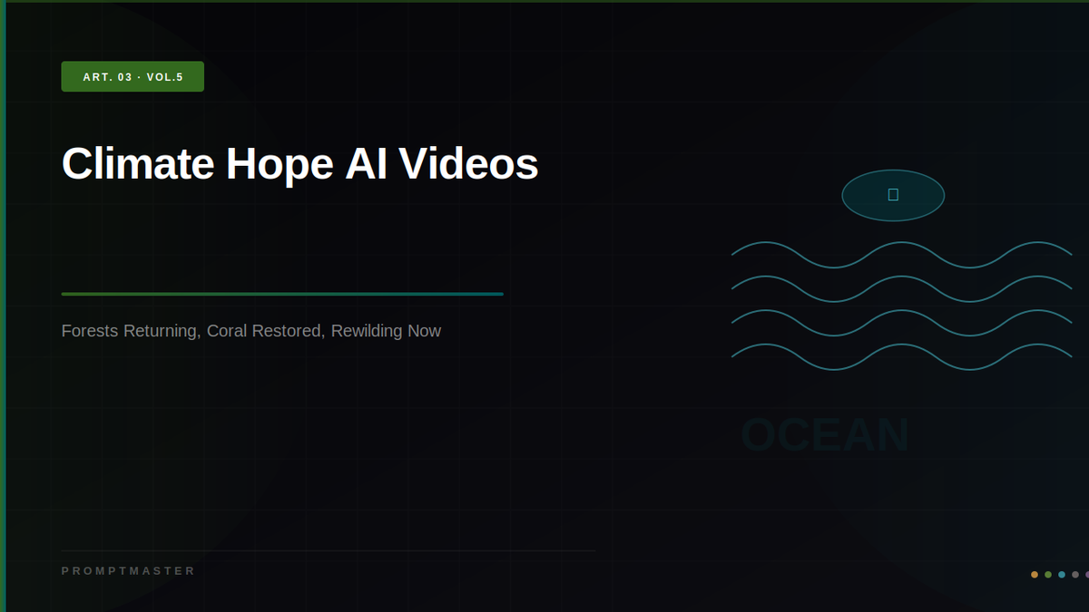 Climate Hope AI Videos: Forests Returning, Coral Restored, Rewilding Now