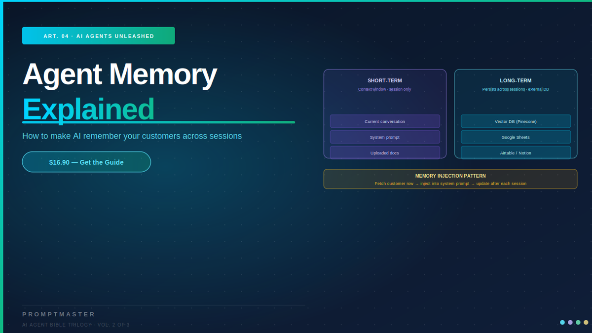 Agent Memory — How to Make AI Remember Your Customers Across Sessions