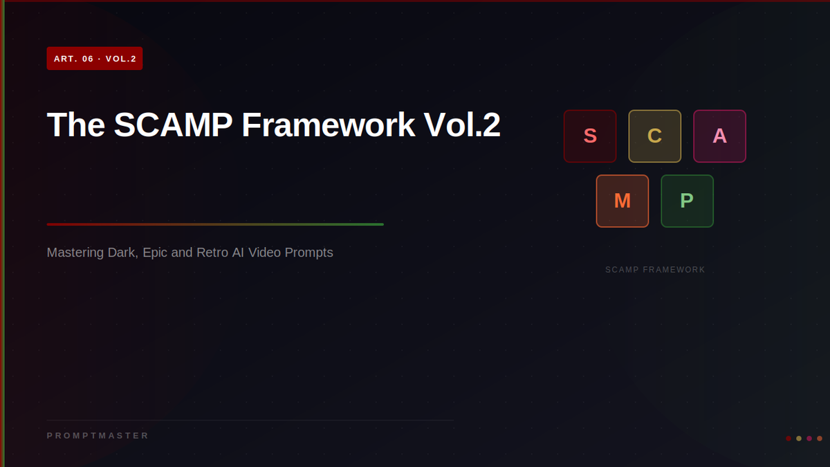 The SCAMP Framework Vol.2: Mastering Dark, Epic and Retro AI Video Prompts