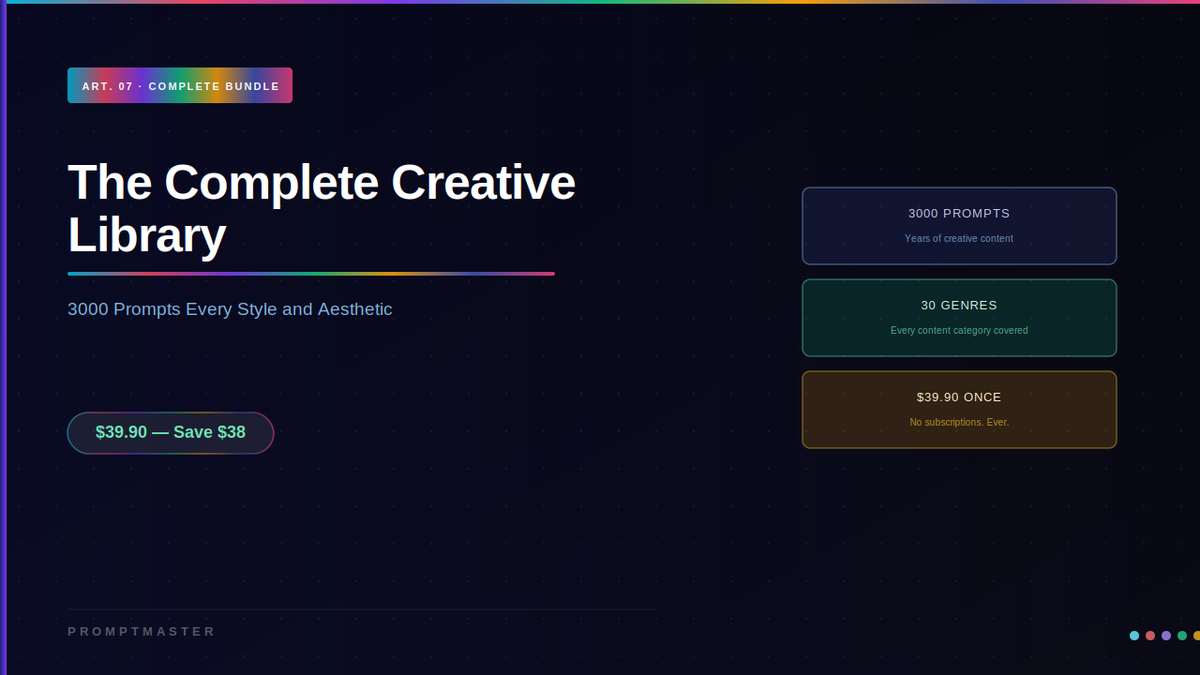 The Complete Creative Library: 3000 Prompts Across Every Style and Aesthetic