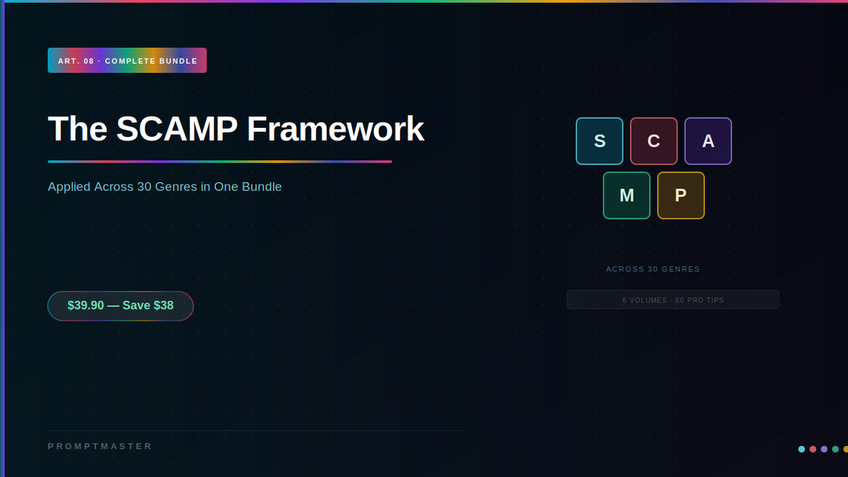 The SCAMP Framework Applied Across 30 Genres: What the Complete Bundle Teaches You