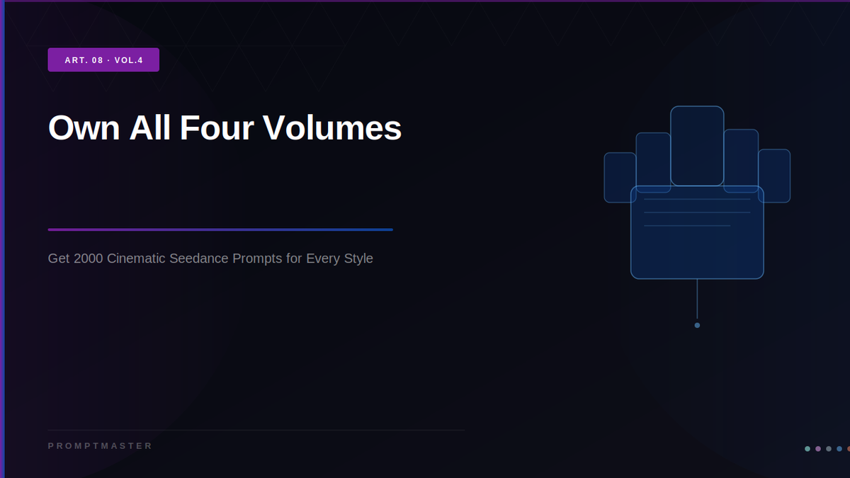 Own All Four Volumes: Get 2000 Cinematic Seedance 2.0 Prompts for Every Style