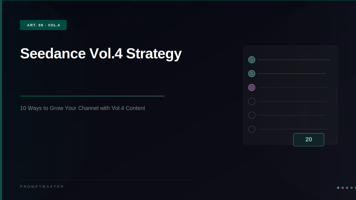 10 Ways to Grow Your Channel with Seedance 2.0 Vol.4 Content