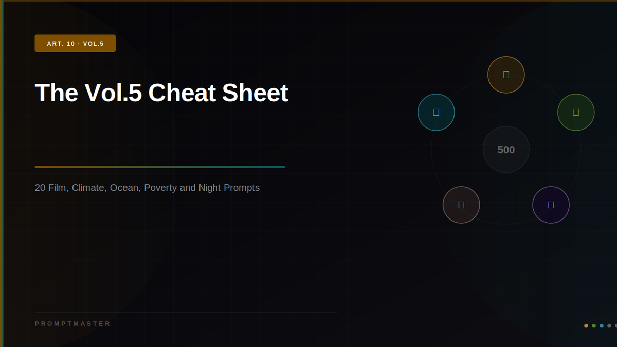 The Seedance 2.0 Vol.5 Cheat Sheet: 20 Prompts Across All 5 Genres