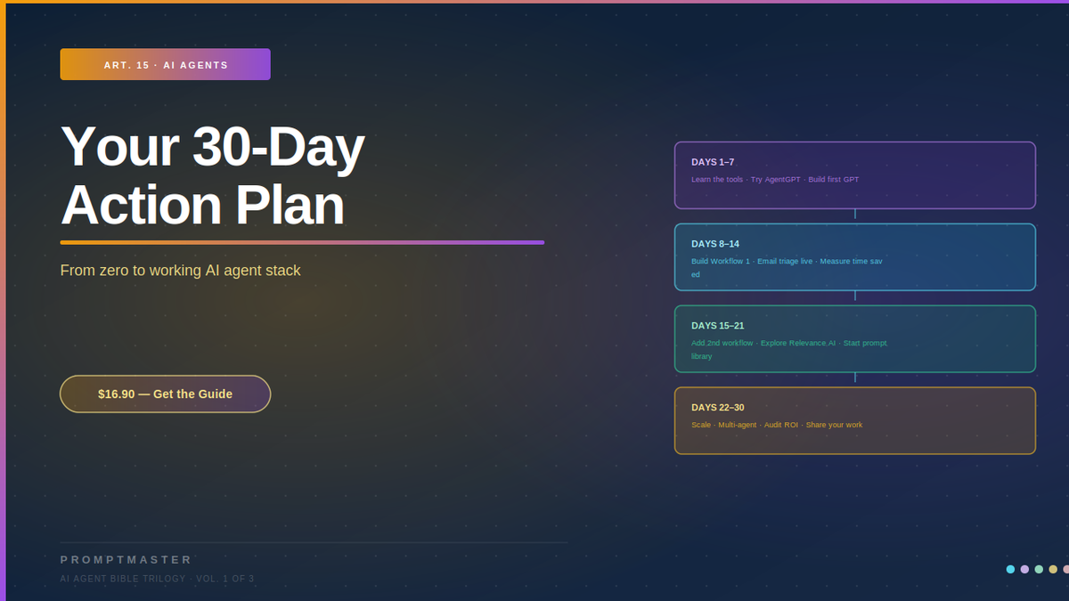 Your 30-Day AI Agent Action Plan — From Zero to Working Stack