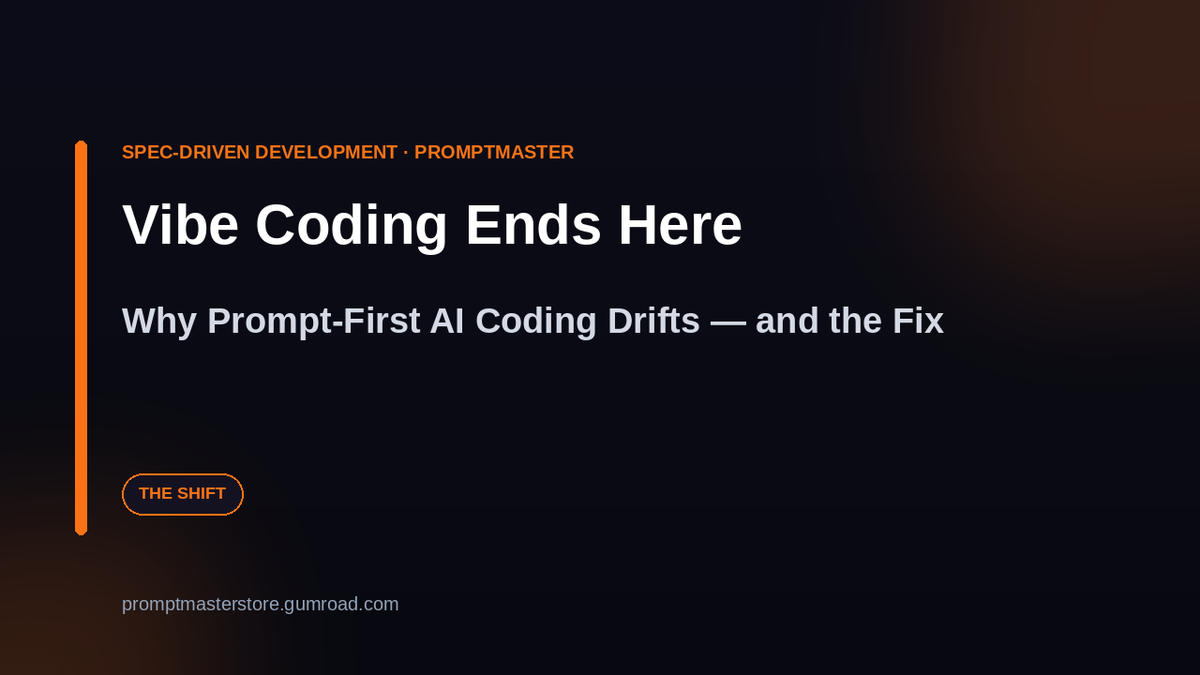 What Is Spec-Driven Development? The Fix for Vibe Coding Drift