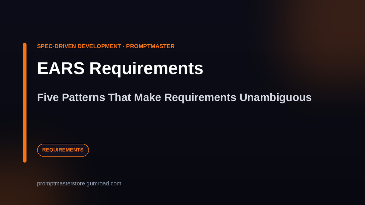 EARS: The Five Requirement Patterns That Make Specs Unambiguous
