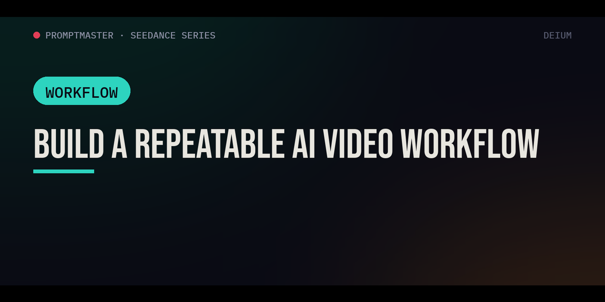 How to Build a Repeatable AI Video Workflow (Stop Starting From Scratch)