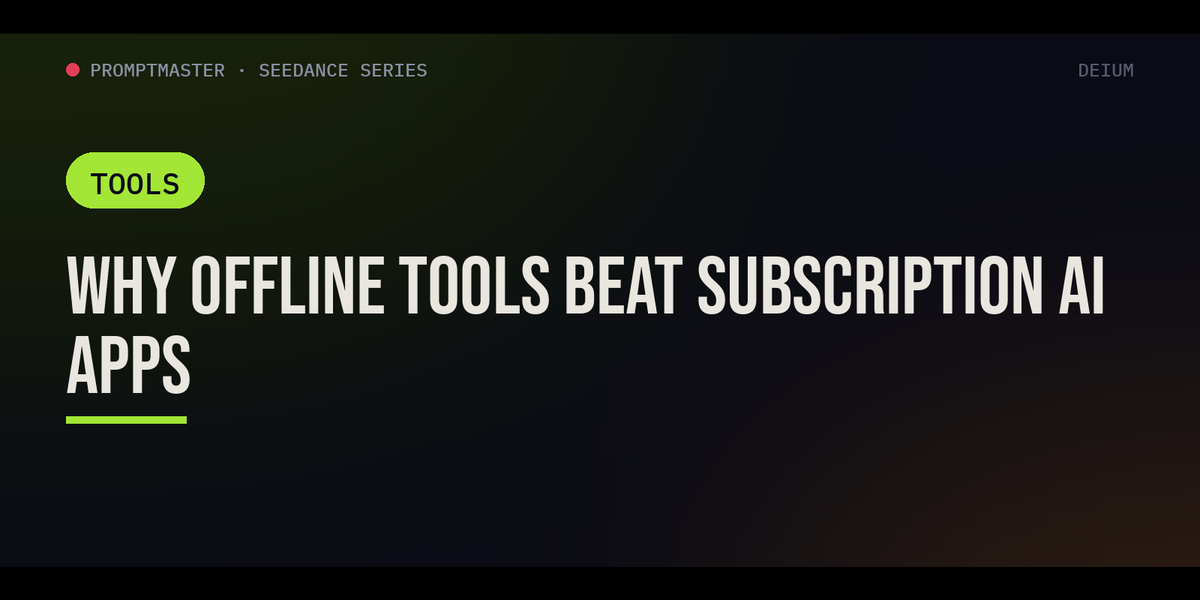 Why Offline Tools Beat Subscription AI Apps for Creators