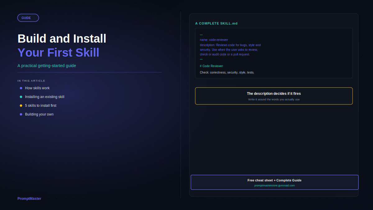 AI Agent Skills: How to Build and Install Your First Skill