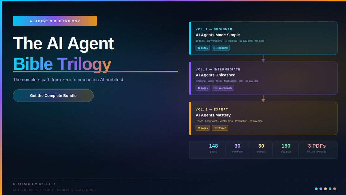 The AI Agent Bible Trilogy — The Most Complete Self-Study Path for AI Builders