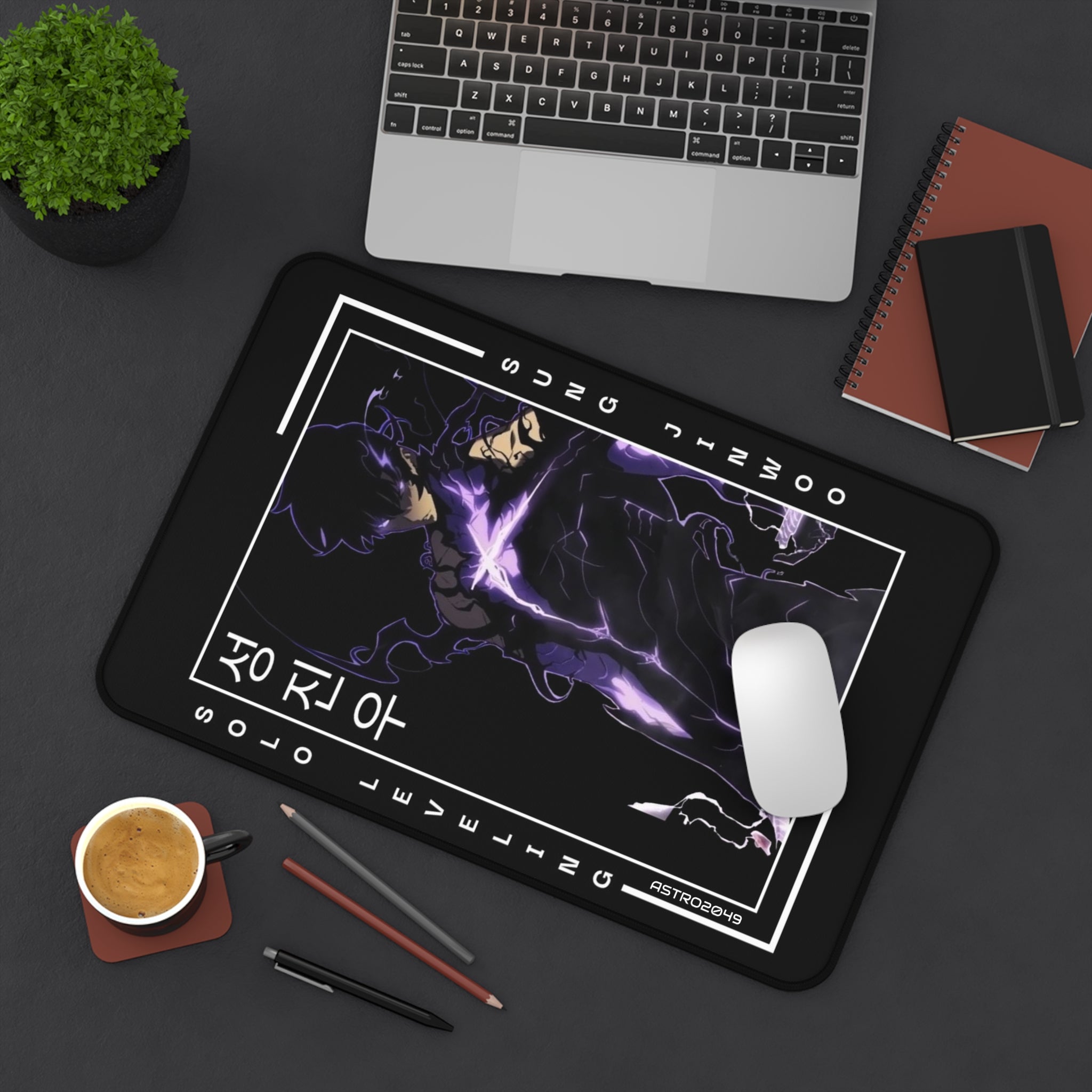 SOLO LEVELING - Sung Jinwoo - ARISE - Stylish Gaming Desk Mat - Perfect for Office, Home Office, Gift for Gamers, Art Desk Accessories