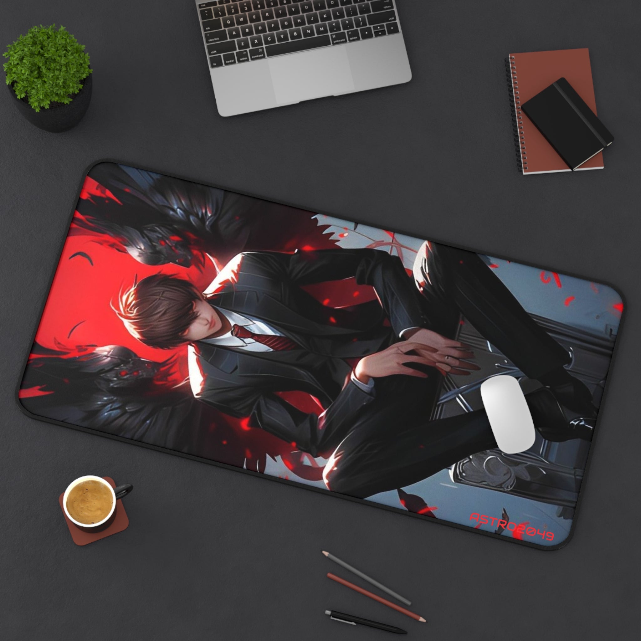 DEATH NOTE - Light / Akira - Stylish Desk Mat with Edgy Design for Gamers, Computer Accessories, Gift for Him, Unique Desk Accessories