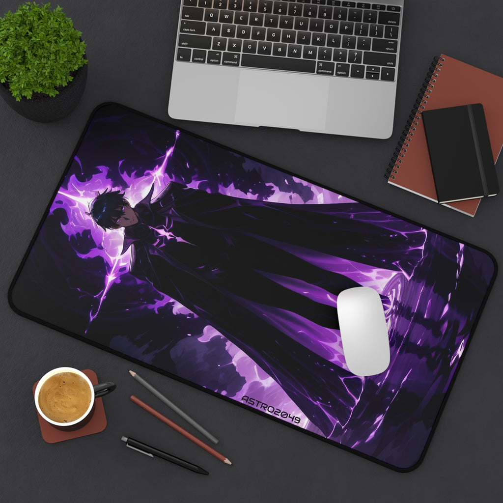 SOLO LEVELING - Sung Jinwoo - ARISE - Gaming Desk Mat with Dark Mage Design, Office Accessory, Desk Decor, Computer Pad, Anime Merchandise