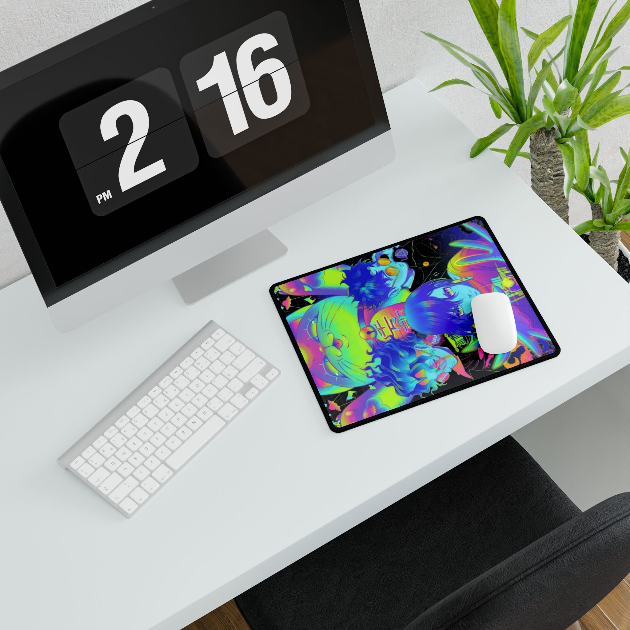 DANDADAN: Momo / Okarun - Vibrant Desk Mat with Anime Design, Gaming Mat, Office Decor, Personalized Mouse Pad, Colorful Workspace Accessory