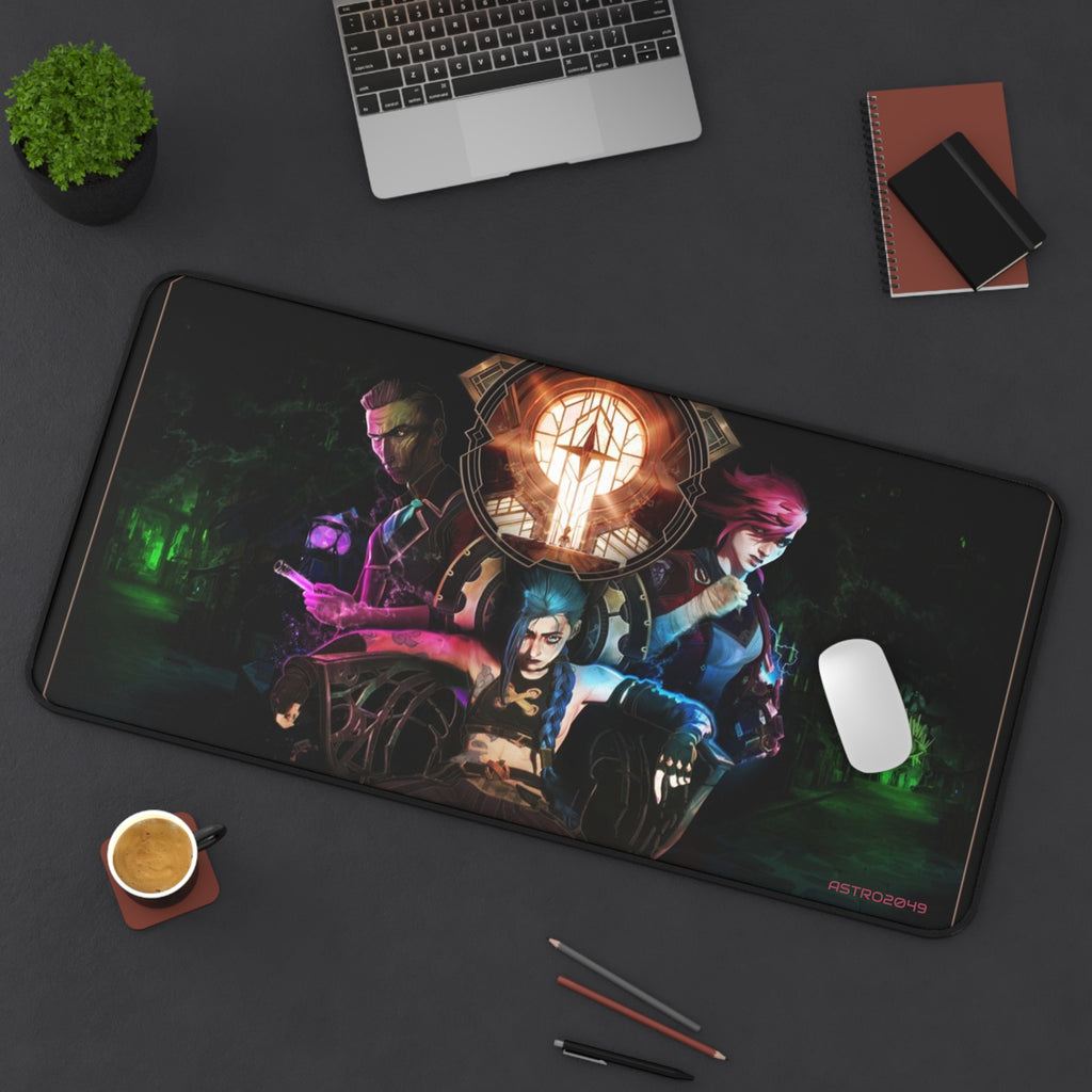 League of Legends - Arcane: JINX - Vibrant Gaming Desk Mat, Ergonomic Mouse Pad, Gamer Gift, Stylish Desk Accessory, Unique Workstation Mat