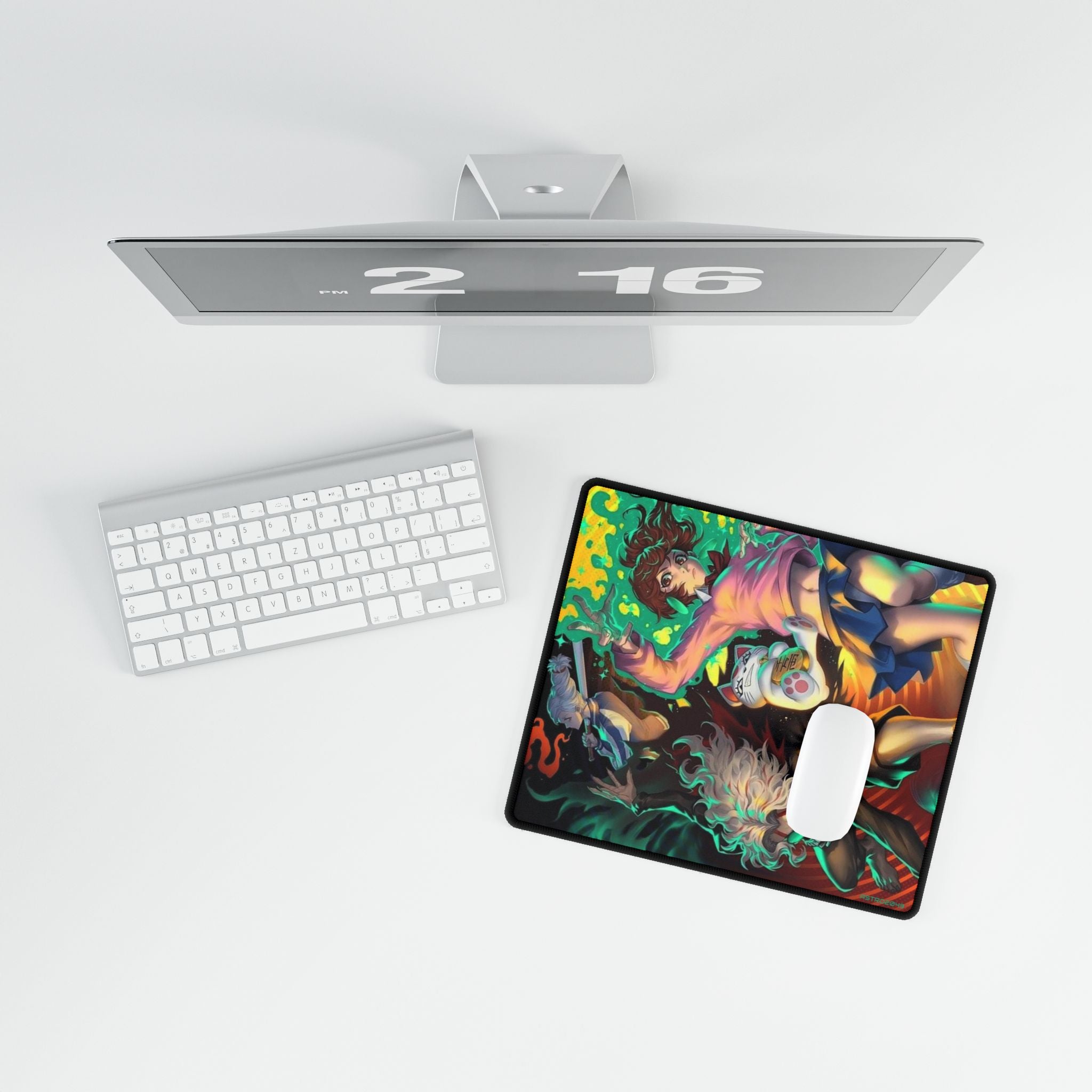 DANDADAN: Momo / Okarun - Vibrant Gaming Desk Mat - Anime Style, Desk Accessories, Gamer Gift, Office Decor, Desk Organization