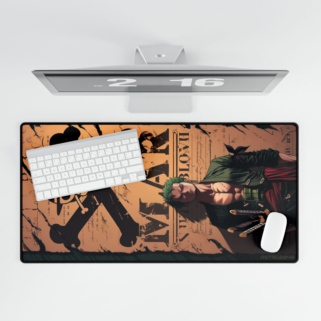 ONE PIECE - ZORO - Cool Pirate Desk Mats for Gamers, Office Decor, Geek Gift, Desk Accessories, Gaming Mouse Pad
