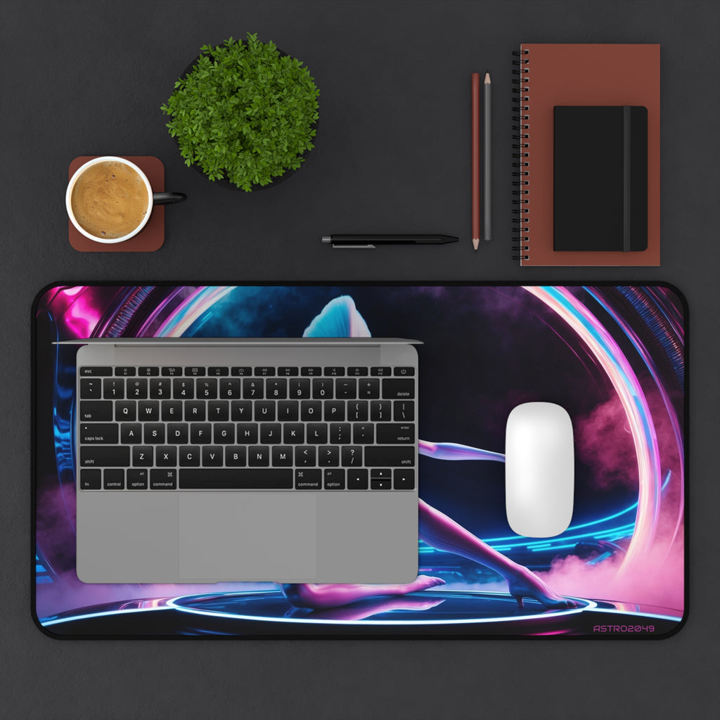 CYBERPUNK - ALIEN - Galactic Alien Themed Desk Mat, Sci-Fi Mouse Pad, Office Decor, Gaming Accessory, Unique Gift for Space Lovers