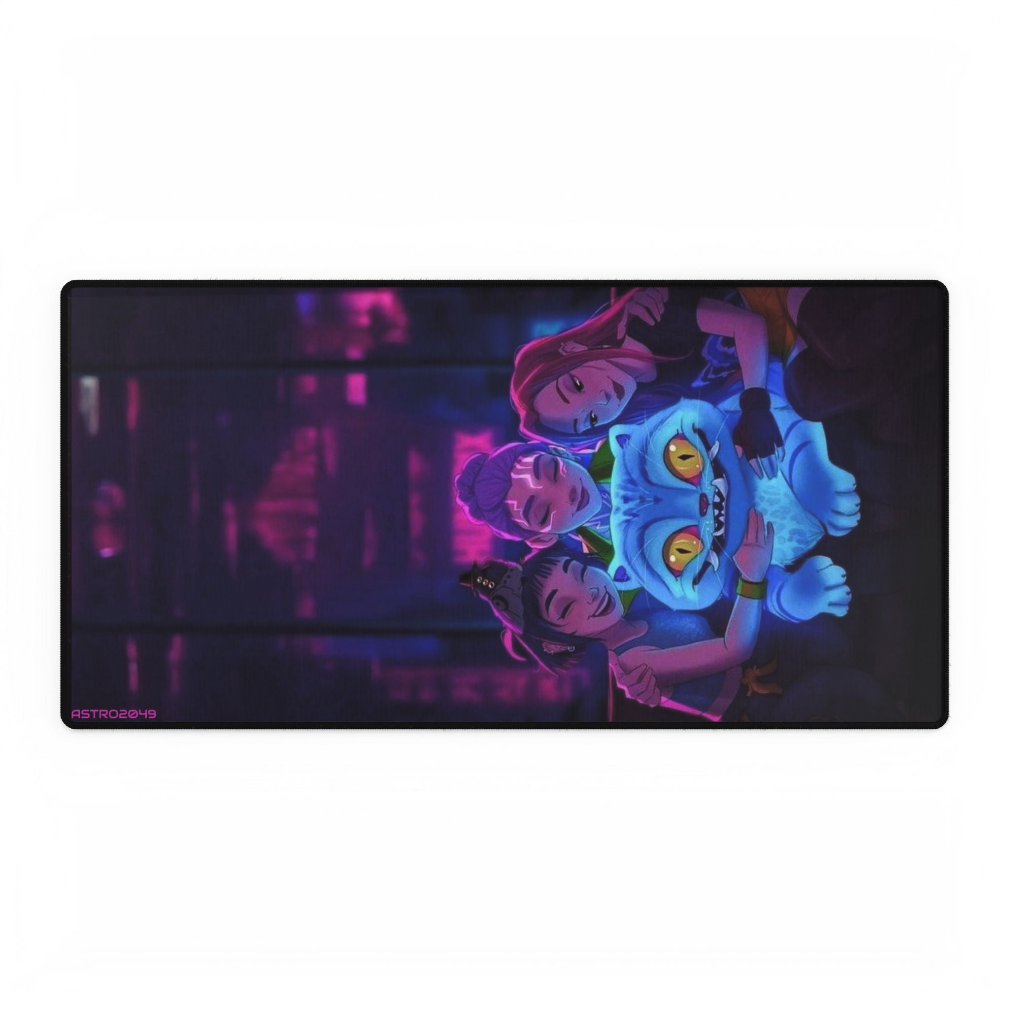 KPop Demon Hunters - HUNTRIX - Vibrant Desk Mat for Gamers, Colorful Mouse Pad, Gaming Desk Accessory, Decorative Office Mat, Fun Desk Decor