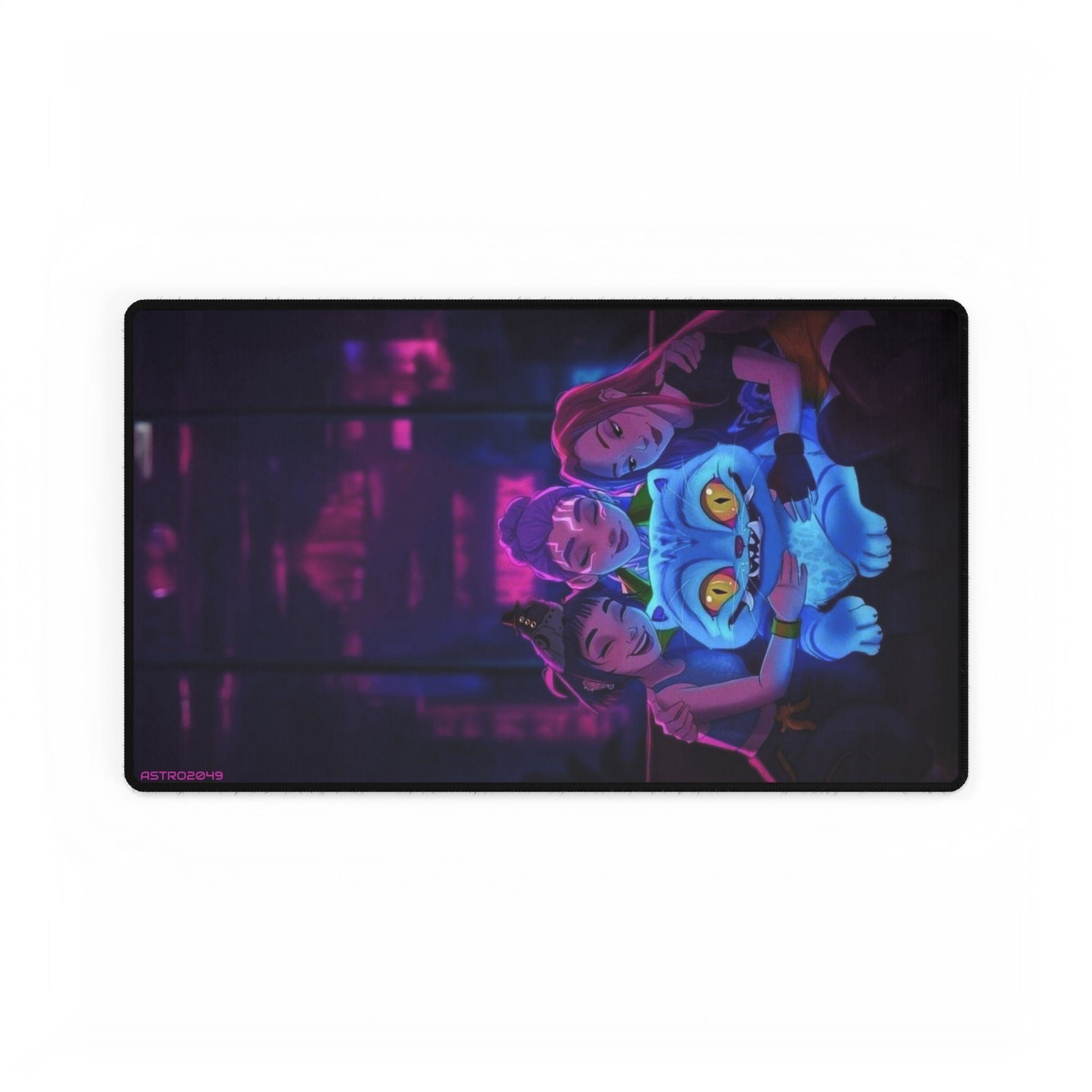 KPop Demon Hunters - HUNTRIX - Vibrant Desk Mat for Gamers, Colorful Mouse Pad, Gaming Desk Accessory, Decorative Office Mat, Fun Desk Decor
