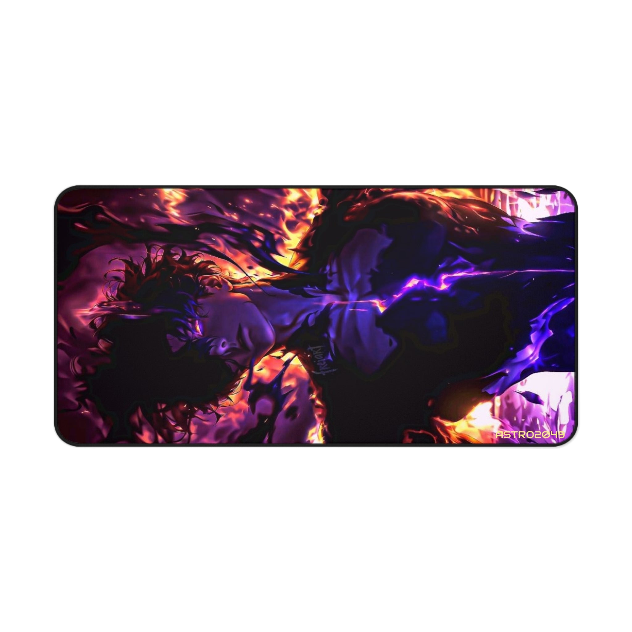 SOLO LEVELING - Sung Jinwoo - ARISE - Futuristic Fire Desk Mat - Gaming Mouse Pad, Office Decor, Unique Gifts for Gamers, Desk Accessories