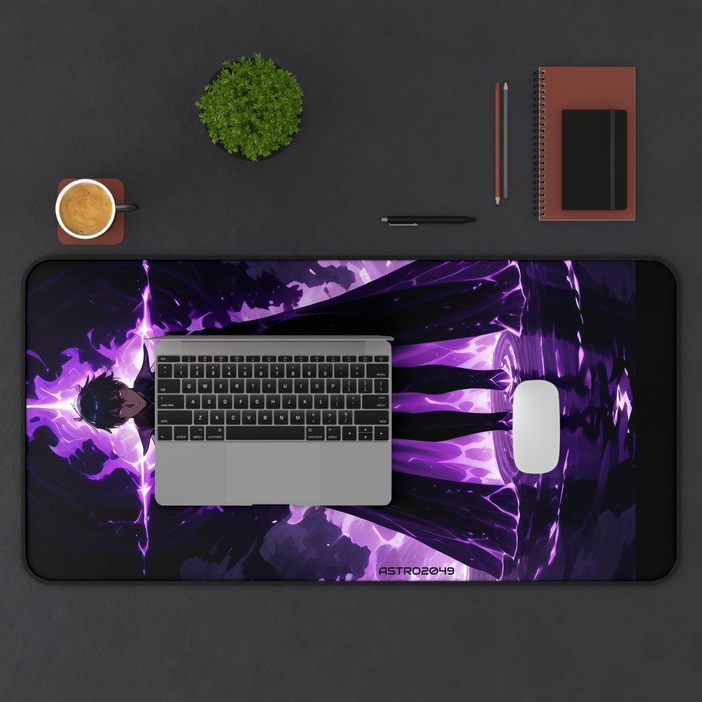 SOLO LEVELING - Sung Jinwoo - ARISE - Gaming Desk Mat with Dark Mage Design, Office Accessory, Desk Decor, Computer Pad, Anime Merchandise