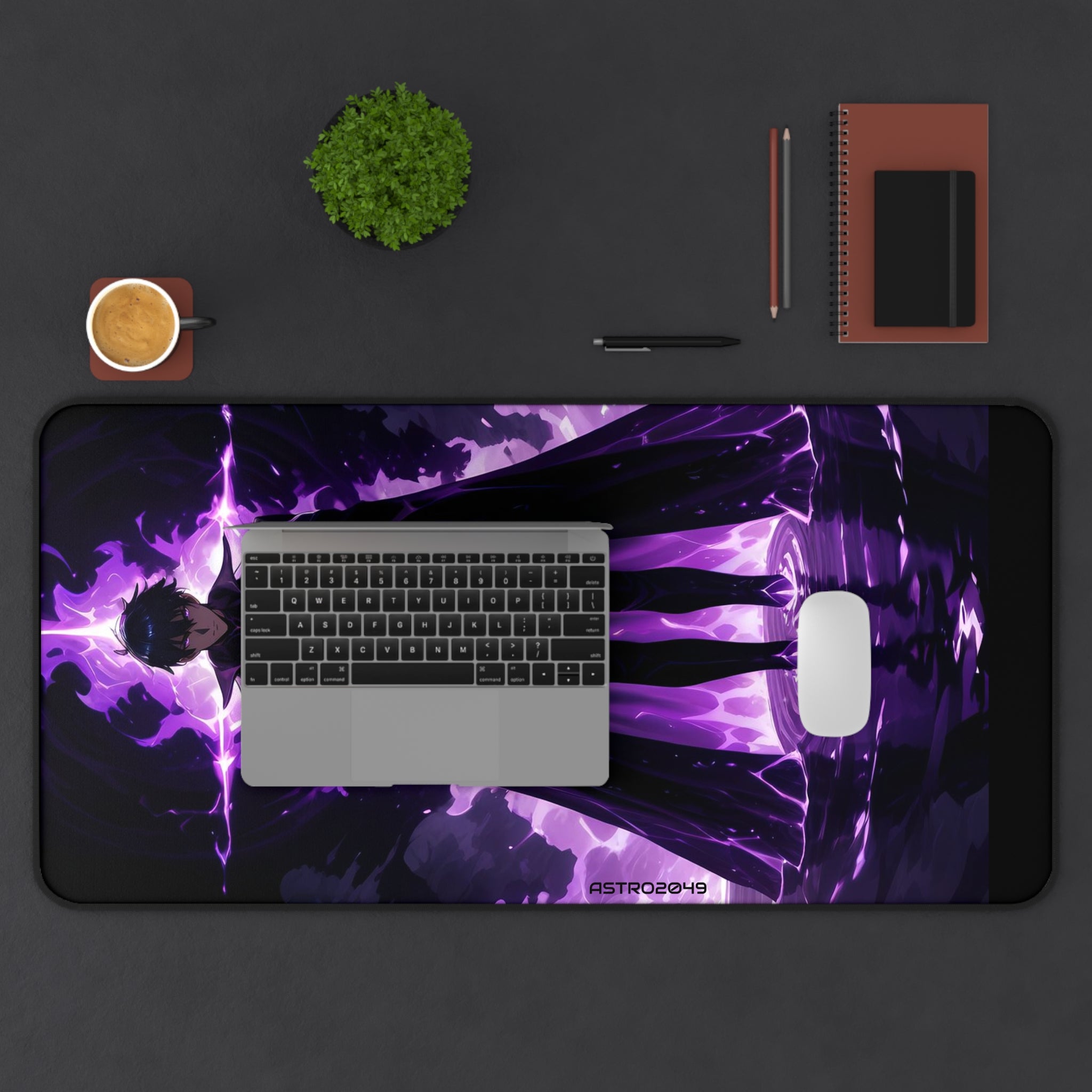 SOLO LEVELING - Sung Jinwoo - ARISE - Gaming Desk Mat with Dark Mage Design, Office Accessory, Desk Decor, Computer Pad, Anime Merchandise