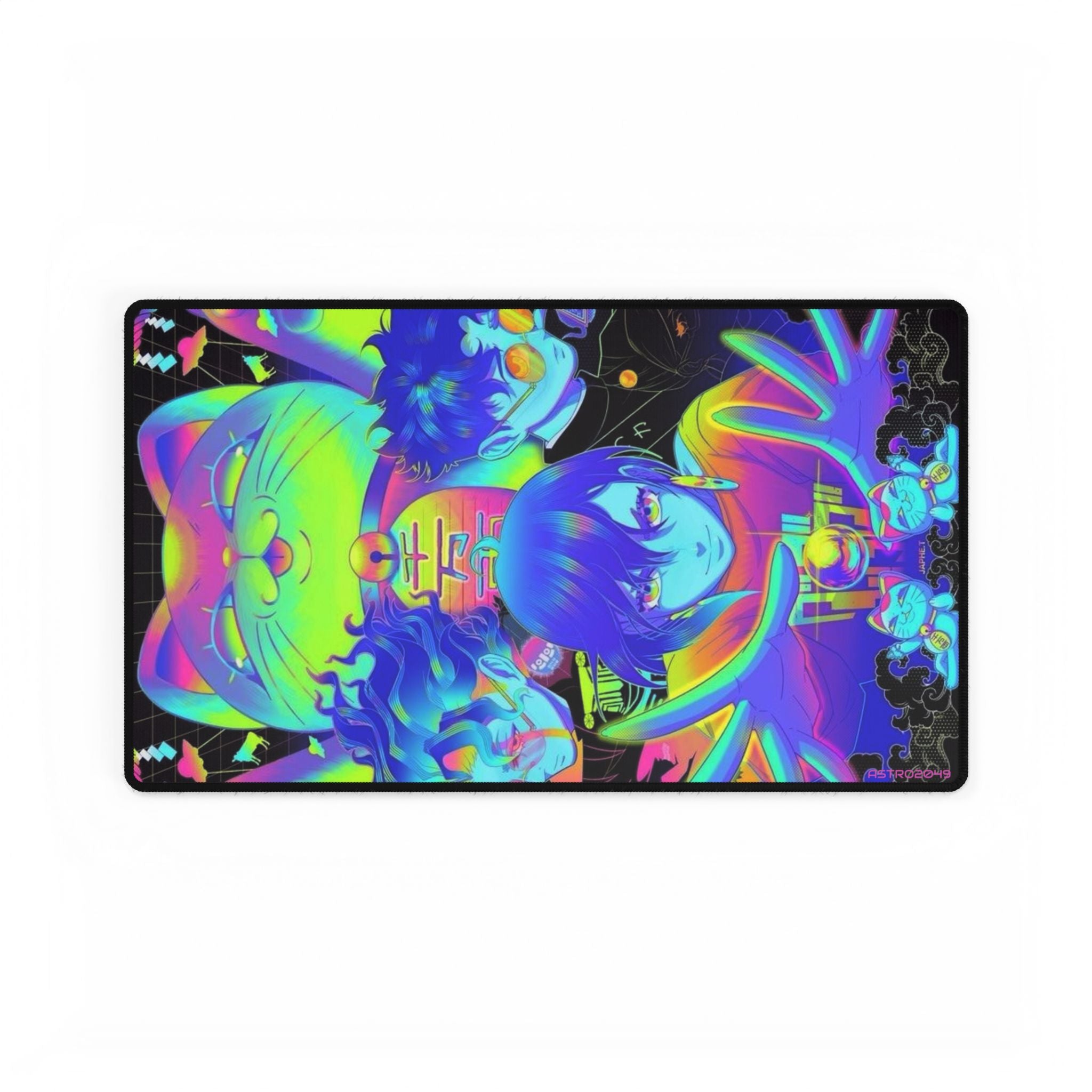 DANDADAN: Momo / Okarun - Vibrant Desk Mat with Anime Design, Gaming Mat, Office Decor, Personalized Mouse Pad, Colorful Workspace Accessory