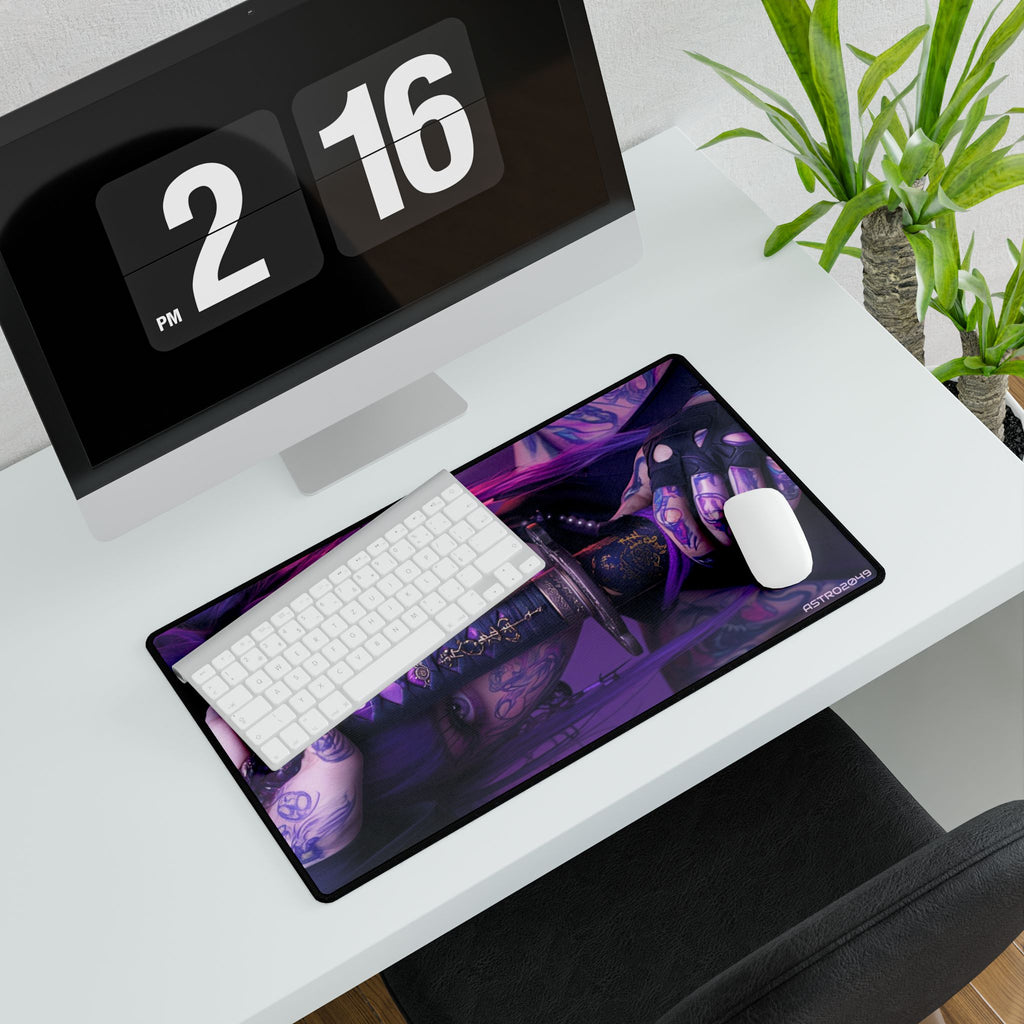 CYBERPUNK - SAMURAI - Vibrant Gamer Desk Mats, Artistic Desk Accessories, Gaming Mouse Pad, Custom Desk Pad, Home Office Decor