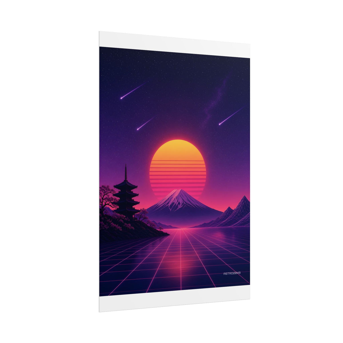 Sunset Pagoda Grid matte poster by ASTRO2049, view 4 of 8