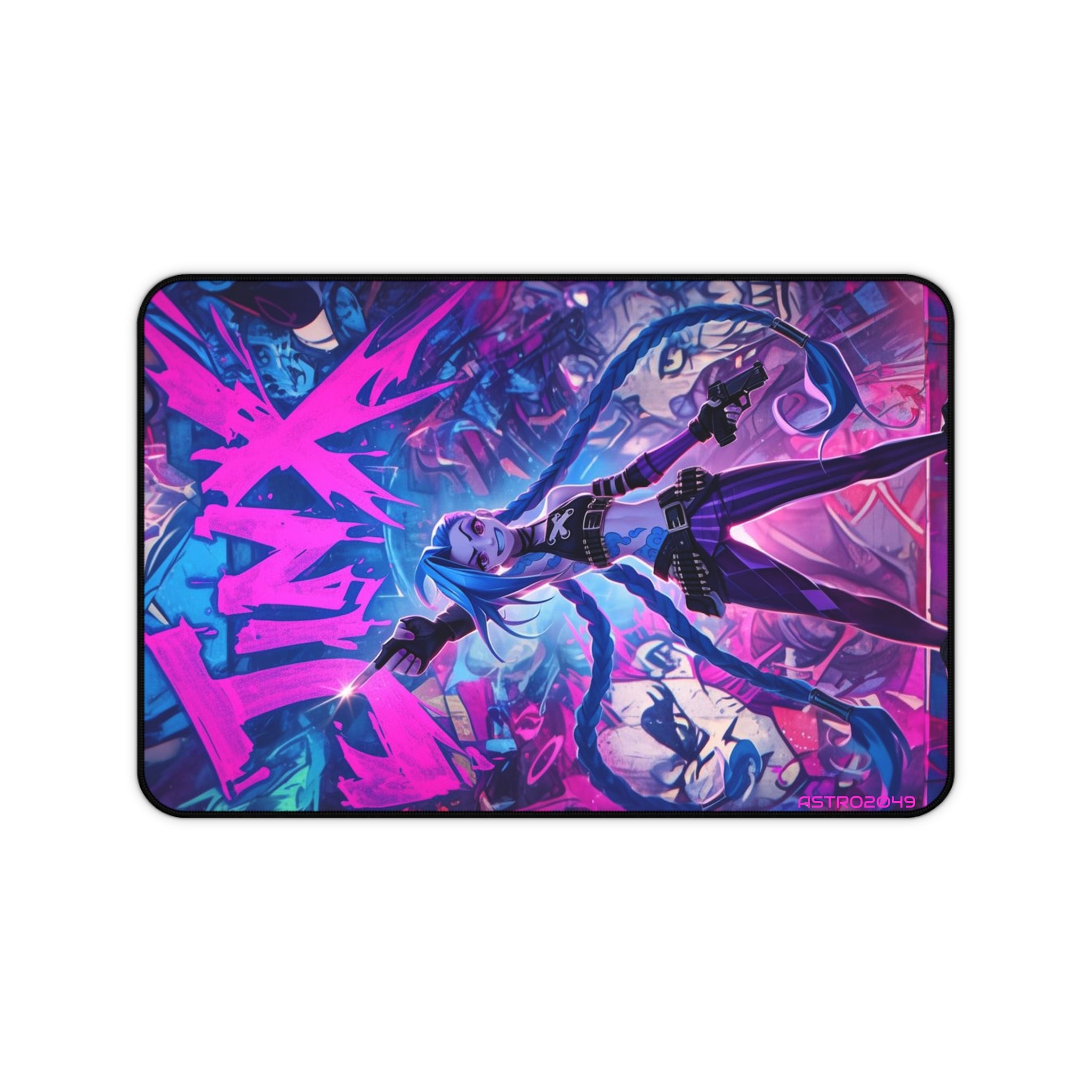 League of Legends - Arcane: JINX - Vibrant Gaming Desk Mat with Colorful Fantasy Art - Perfect for Gamers, Holiday Gifts, and Collectibles