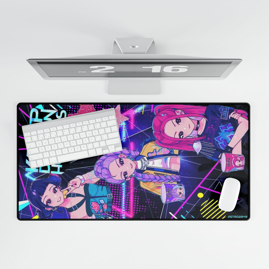 KPop Demon Hunters - HUNTRIX - K-Pop Themed Desk Mat, Stylish Mouse Pad for Gamers, Anime Desk Accessories, Office Decor, Gifts for Students