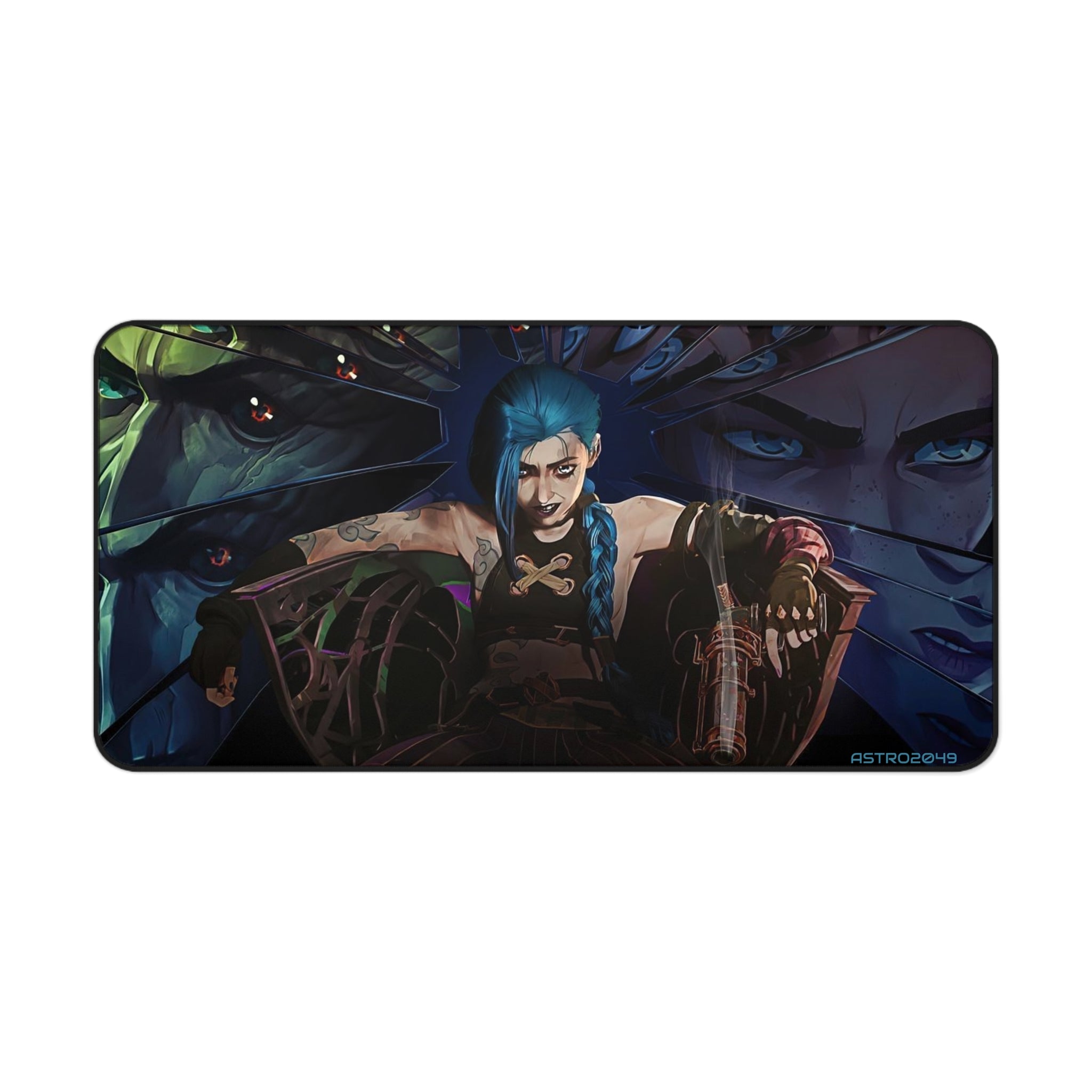 League of Legends - Arcane: JINX  - Vibrant Gaming Desk Mat | Cool Jinx Design | Perfect for Gamers, Unique Gifts, Desk Accessories