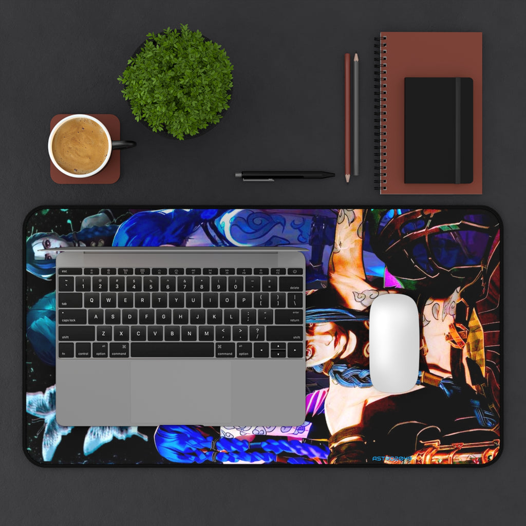 League of Legends - Arcane: JINX - Vibrant Desk Mat with Anime Art, Gaming Desk Accessory, Gift for Gamers, Eco-friendly Desk Pad