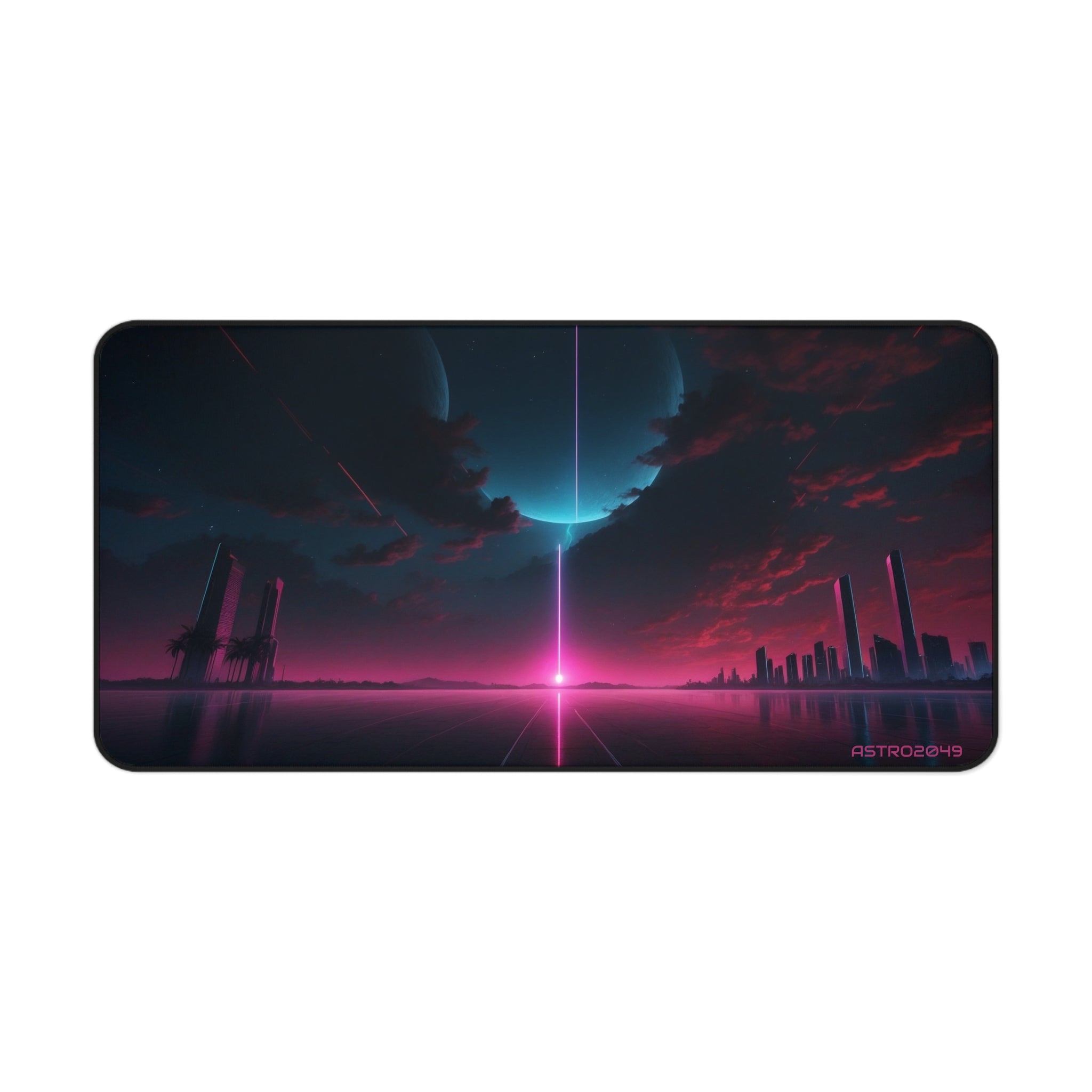 CYBERPUNK - RETROWAVE - Retro Futuristic Desk Mat, Gaming Mouse Pad, Office Decor, Gift for Gamers, Desk Accessories, Cyberpunk Theme