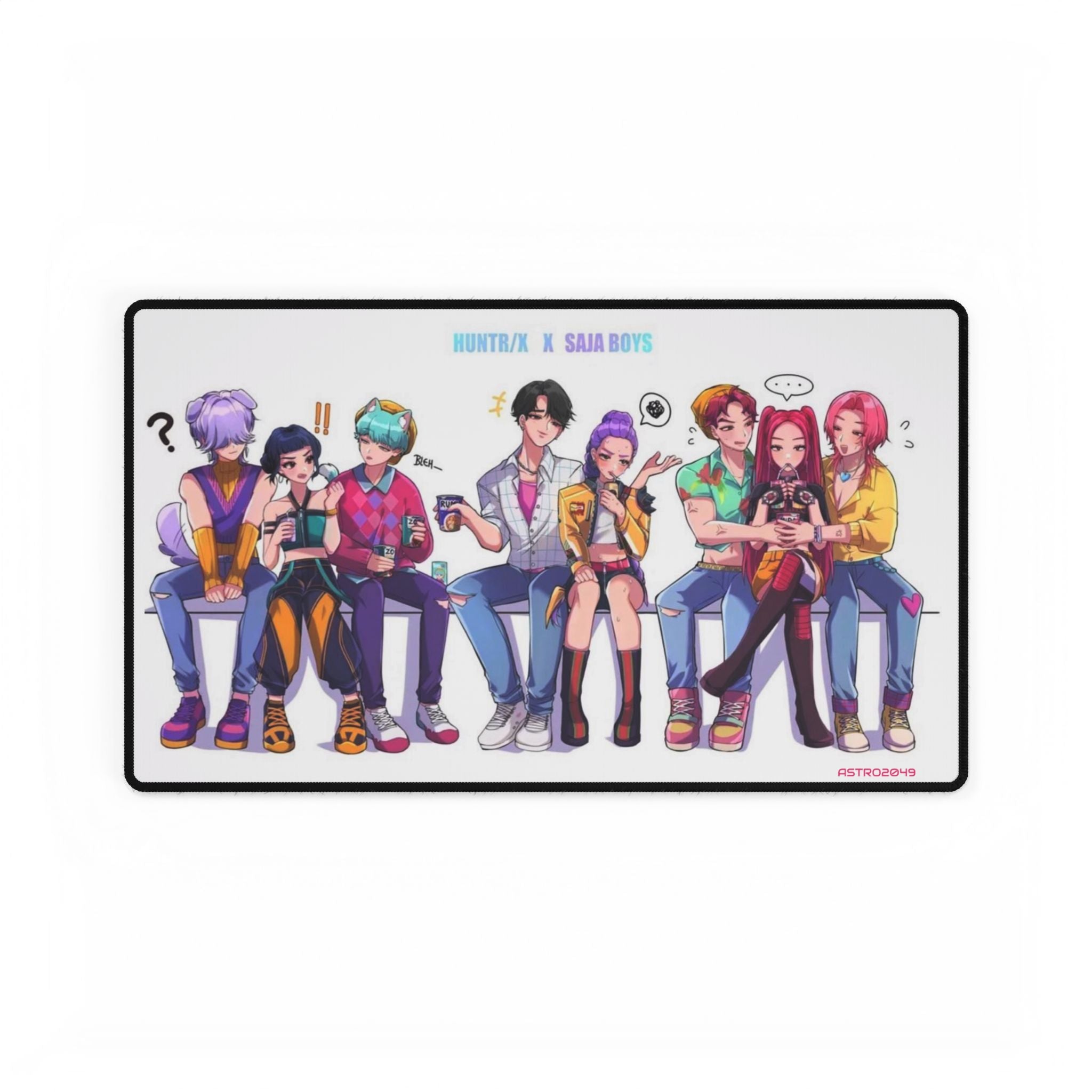 KPop Demon Hunters - HUNTRIX - Anime-Themed Desk Mat, Perfect for Gamers and Office Decor, Notifications Desk Accessory, Cute Desk Organizer