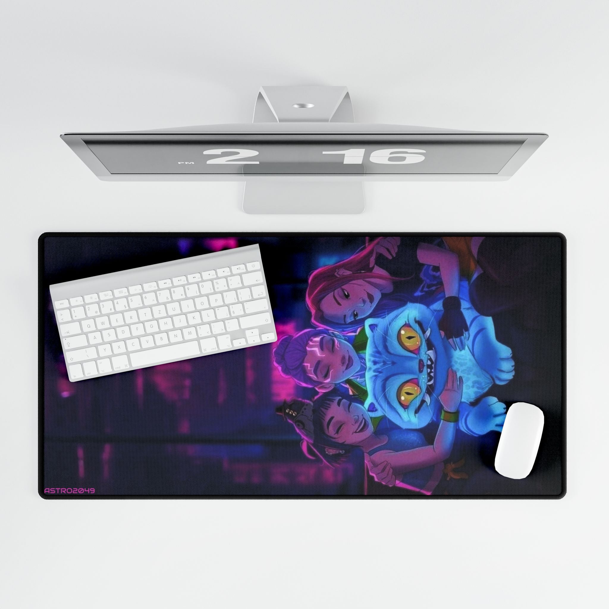 KPop Demon Hunters - HUNTRIX - Vibrant Desk Mat for Gamers, Colorful Mouse Pad, Gaming Desk Accessory, Decorative Office Mat, Fun Desk Decor