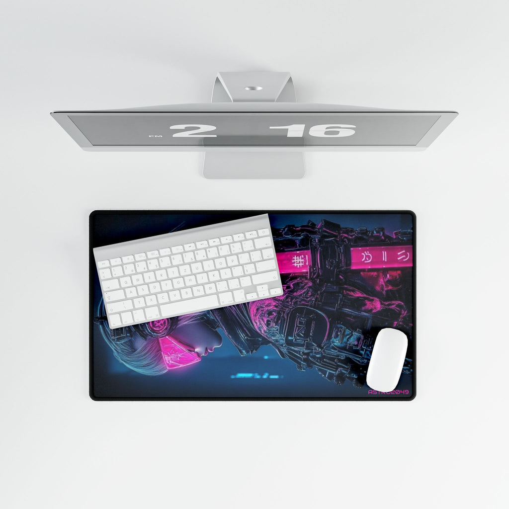 CYBERPUNK - SAMURAI - Futuristic Desk Mats for Gamers, Gaming Desk Accessories, Cyberpunk Mousepad, Stylish Office Decor