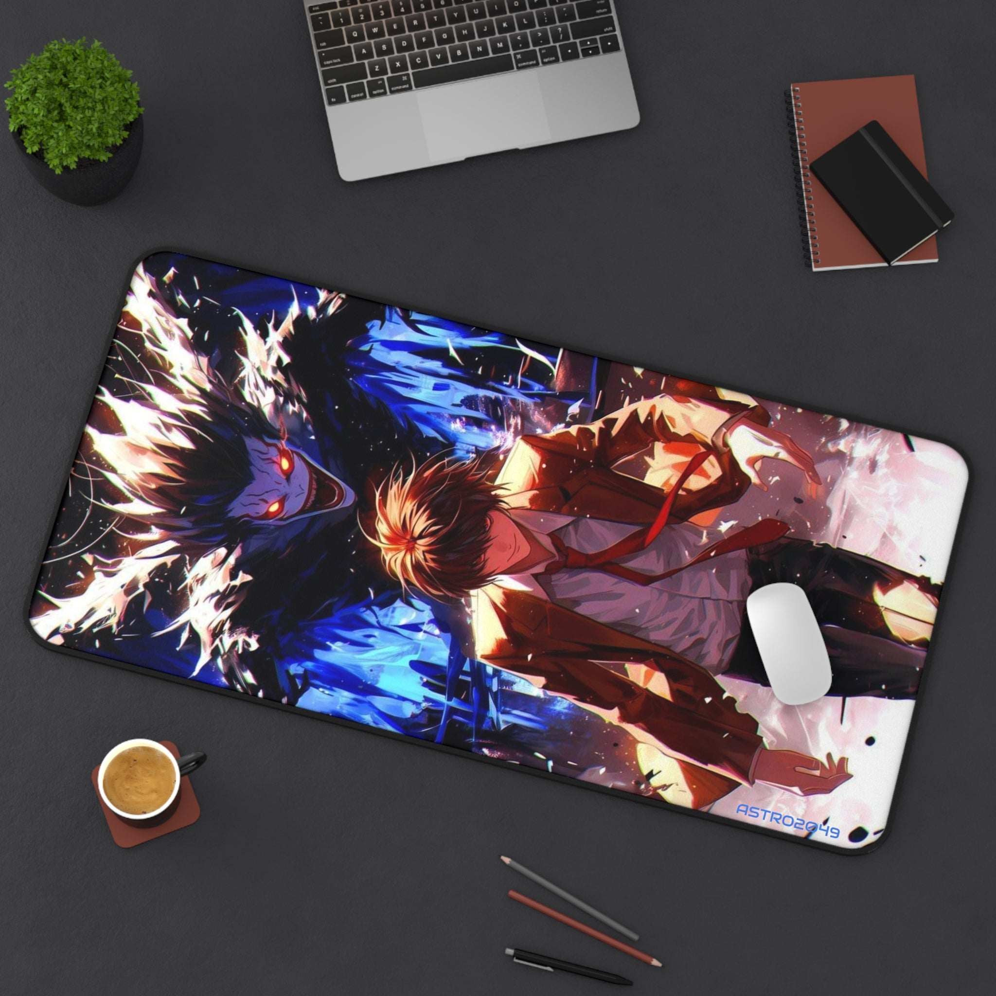 DEATH NOTE - Light / Akira - RYUK - Anime-Inspired Desk Mat, Gaming Desk Accessory, Unique Office Decor, Gift for Gamers