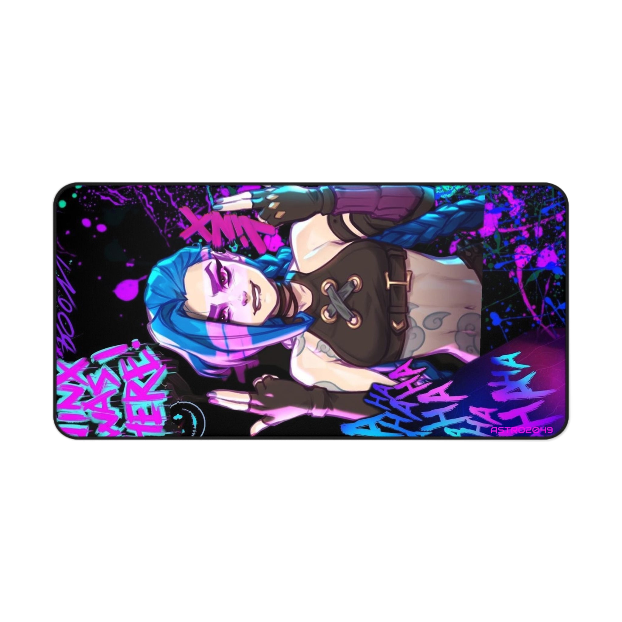 League of Legends - Arcane: JINX - Vibrant Desk Mat with Edgy Design - Perfect for Gamers, Home Office, Unique Gift, and Halloween Vibe