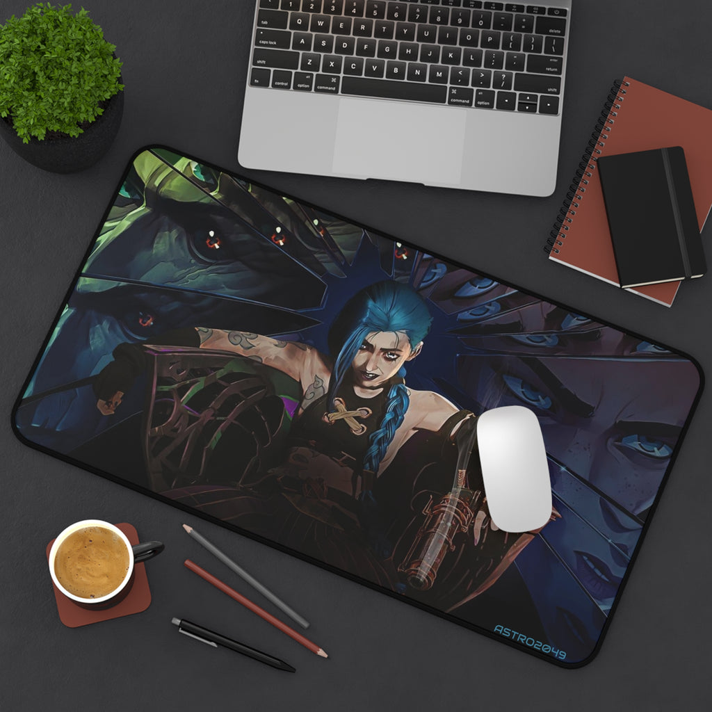 League of Legends - Arcane: JINX  - Vibrant Gaming Desk Mat | Cool Jinx Design | Perfect for Gamers, Unique Gifts, Desk Accessories