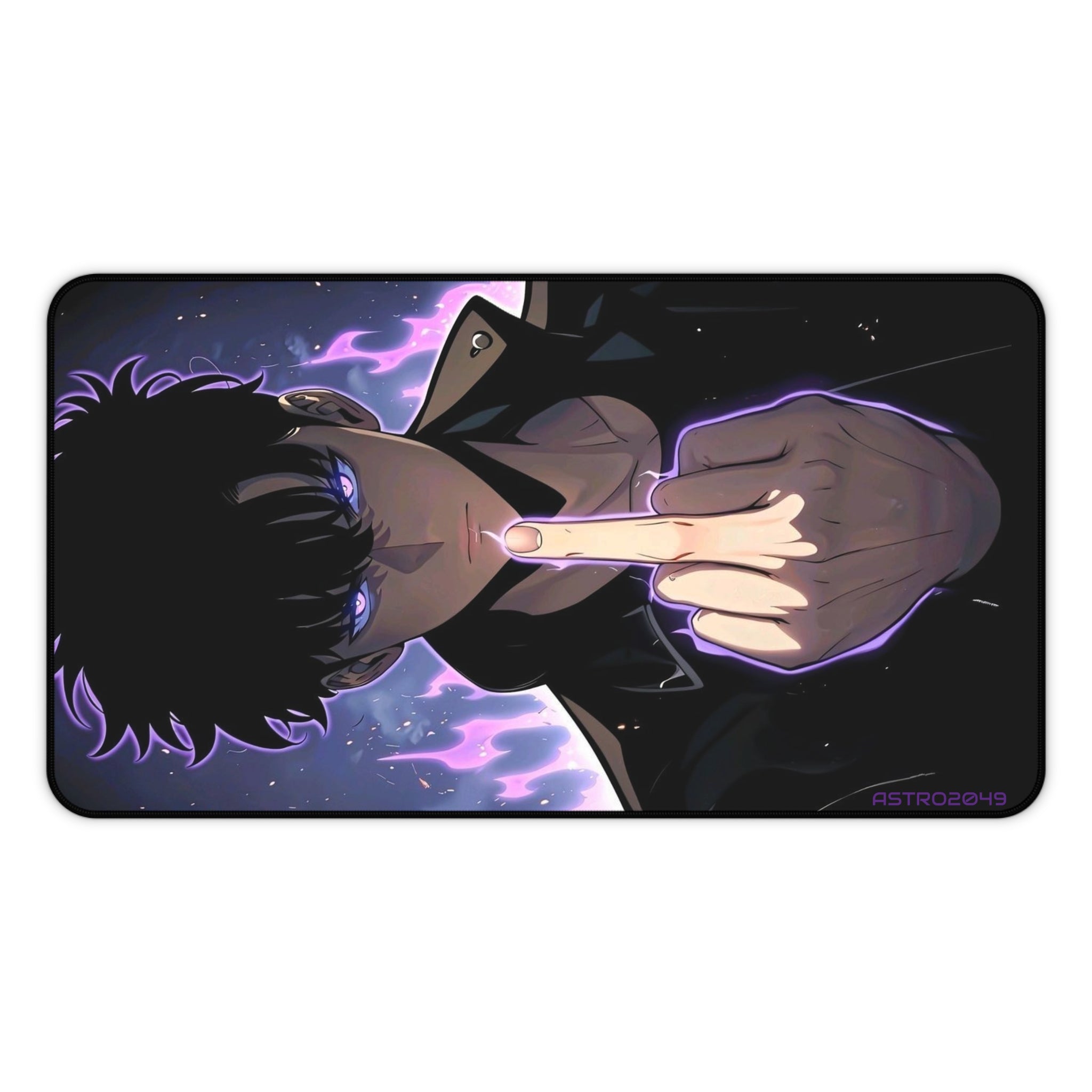 SOLO LEVELING - Sung Jinwoo - ARISE - Cosmic Vibes Desk Mat - Anime Gaming Mouse Pad, Gamer Gift, Desk Accessories, Unique Home Office