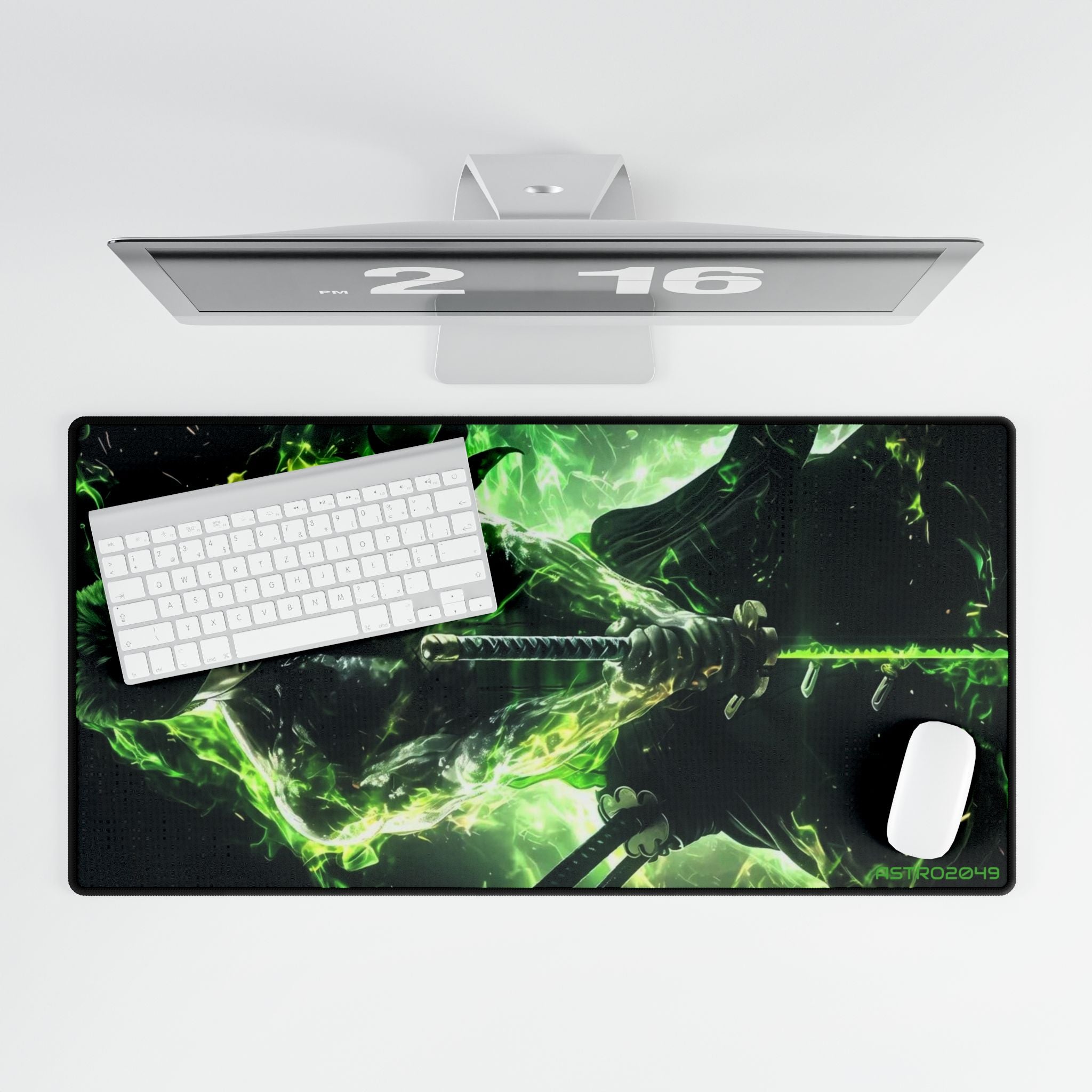 ONE PIECE - ZORO - Green Anime Desk Mat, Gaming Desk Accessories, Office Decor, Mouse Pad, Gift for Gamers, Desk Organizers